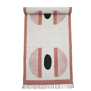 Alfombra Tejida a Mano de Algodón con Patrón Geométrico Estilo Bohemio, Antideslizante, Lavable, Apta para Mascotas, para Decoración del Hogar - Product Image 6