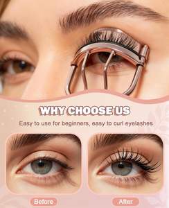 Recourbe-cils en or rose pour toutes les formes de yeux, outil en silicone pour cils, soin personnel professionnel, maquillage, beauté - Product Image 4