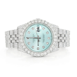 Reloj de Cuarzo de Acero Inoxidable de Lujo con Diamantes Moissanite VVS, Edición Limitada, Estilo Hip Hop, con Correa de 20 mm y Esfera de Cristal - Product Image 1