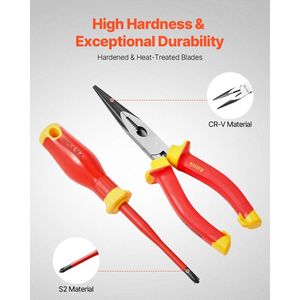 ชุดไขควงไฟฟ้าแบบมืออาชีพ 50 ชิ้น ชุดเครื่องมือช่างไฟฟ้าแบบหุ้มฉนวน 1000V ชุดเครื่องมือไทเทเนียมแม่เหล็ก - Product Image 3