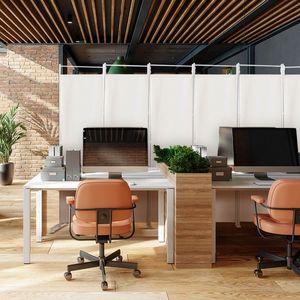 Divisorio per Stanza con Base di Supporto in Acciaio a 6 Pannelli e Struttura Resistente, 6 Piedi - Product Image 3