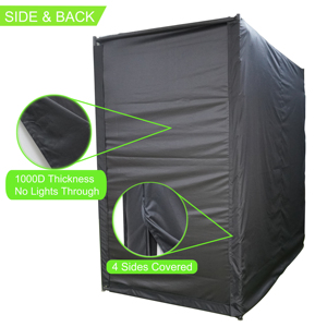 Matériel ignifuge, filet sans nœuds haute résistance, bord épaissi, résistant aux UV, noir, 3m*2.5m*1.5m, tapis de golf pour putting sportif - Product Image 2