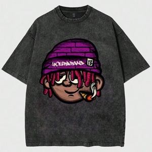 Camiseta Boxy Corta Personalizada de Diseño Gráfico Streetwear para Hombre, 100% Algodón Pesado, Camisetas Oversize para Hombre - Product Image 3