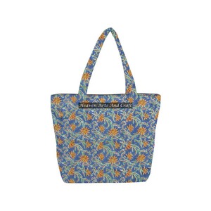 Bolsas acolchadas de lona con estampado de bloques ecológicos para uso diario con asas de tela, bolsas acolchadas para bolsas de tamaño estándar - Product Image 1