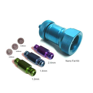 Kit chirurgical Nano Fat avec 3 adaptateurs et filtres de 4 pouces Classe I pour greffe de graisse manuelle réutilisable en acier inoxydable - Product Image 1