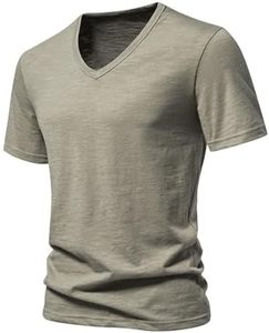 Male Summer Apparel High Quality <b>Men</b> T-Shirt <b>V</b> <b>Neck</b> Plain Solid Color Moisture Wicking Athletic Gym Fitness Top Breathable - Product Image 2