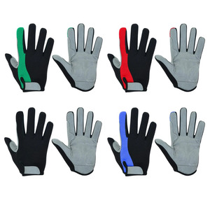 Gants de cyclisme unisexes à doigts entiers, respirants, en polyester, antidérapants, gris, rouge, noir, pour l'été, pour la conduite en plein air - Product Image 5