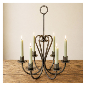 Ornamental Iron <b>Candle</b> Stand for Prayer Hall Decor Church Decoration Iron <b>Candle</b> Holder Traditional Black <b>Candle</b> Holder - Product Image 6