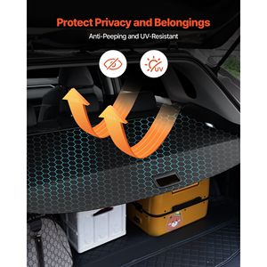 Copertura Retrattile per Bagagliaio in Pelle Premium, Schermo Privacy Anti-Spionaggio, Facile Installazione, Protezione di Sicurezza - Product Image 3