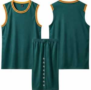 Service OEM, ensemble d'uniformes de basket-ball imprimés par sublimation vert turquoise, unisexe, adulte, maillot sans manches en maille respirante, short - Product Image 1