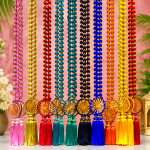 New Wedding Decor Colorful Velvet <b>Ball</b> Tassel Garland Pompom Bell <b>Strings</b> Festive Wedding Housewarming Stage Backdrop Decor - Product Image 3
