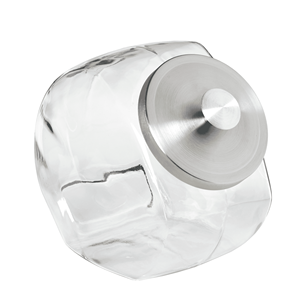 Lot de 2 pots en verre argentés avec couvercle pour le rangement et la présentation de bonbons Penny - Product Image 2