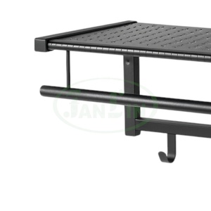 Modern Metal Storage Rack for Hats & Coats Durable <b>Hooks</b> & Rails Multi-functional Home Organizer for Entryway/Living Room - Product Image 2