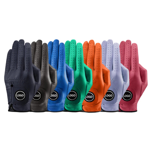 Gants de golf en cuir noir, à doigts entiers, antidérapants, avec sangle de poignet réglable, respirants, unisexes, toutes saisons - Product Image 6