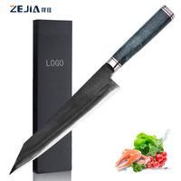 Couteaux de cuisine en acier à haute teneur en carbone, couteau de chef Kiritsuke forgé à la main de style japonais en acier Damas pour trancher la viande