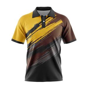 Chemise décontractée pour homme en tissu polaire respirant avec logo personnalisé sur le devant, manches courtes, idéale pour le golf et la pêche en été - Product Image 5