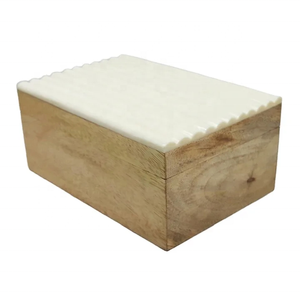 กล่องของขวัญพิมพ์ลายเรซินอีพ็อกซี่ธรรมชาติแบบ100% กล่องของขวัญเครื่องประดับพิมพ์ลายหรูหราที่เก็บสร้อยคอที่ไม่เหมือนใครรูปปั้นใช้ฝีมือ - Product Image 3