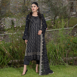 Collection de robes Shalwar Kameez pour femmes, grande taille, imprimé floral, broderie, nouvelles arrivées, vêtements traditionnels - Product Image 1