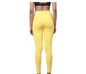 Leggings de yoga pour femmes, taille mi-haute, couleur unie, haute qualité, respirants, séchage rapide, légers, élastiques, 100% coton, sans couture, longueur intégrale - Product Image 6