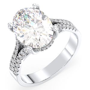 Anillos de compromiso solitarios de oro macizo de 14 quilates con diamantes cultivados en laboratorio CVD HPHT de REYES a precio mayorista para mujer, anillos de joyería fina. - Product Image 2