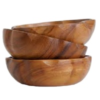 Ensembles de vaisselle japonais et indiens écologiques classiques en céramique naturelle polie, grands et petits bols, pour fêtes, artisanat fait main, variété abondante