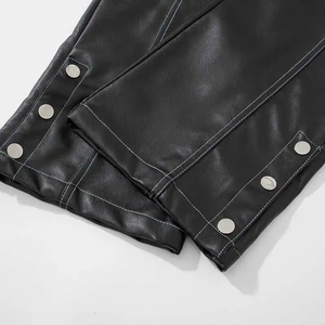 New Hot Sale Lightweight Mid Waist Unisex Genuine <b>Leather</b> Pu Breathable Windproof Quick Dry OEM <b>Pants</b> - Product Image 3