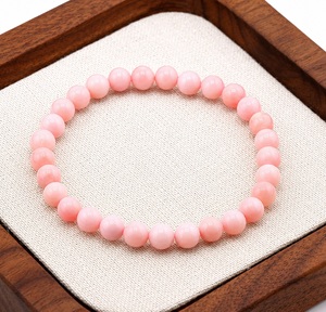AAA+ Natural Pink Opal <b>Crystal</b> Beaded <b>Bracelet</b> 8mm Round Gemstone Stretch <b>Bracelet</b> Positive Energy Jewelry for Women - Product Image 2