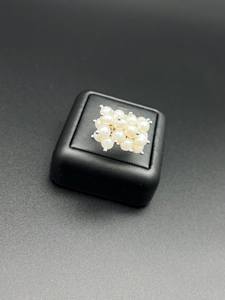 Anneau en argent sterling plaqué or 14 carats avec perles d'eau douce naturelles blanches, réglable, bijoux faits à la main pour un anniversaire de mariage - Product Image 2