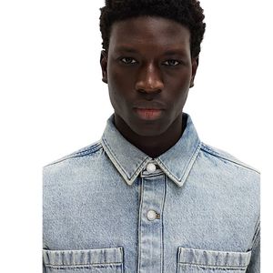 Veste en jean de style utilitaire pour homme, légère, décontractée et tendance - Product Image 3