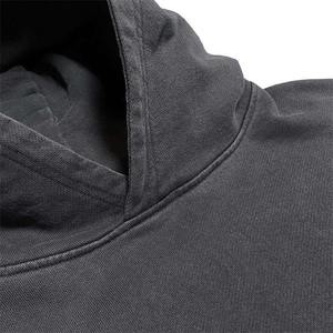 Sudadera con capucha cruzada de corte holgado para hombre, sudadera con capucha con logo personalizado, sudaderas extragrandes - Product Image 2