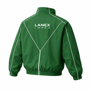 Custom <b>Men</b> Green Track Windbreaker <b>Jacket</b> Lightweight Zip Up Sports Training <b>Jacket</b> Premium Polyester Running Casual Outdoor OEM - Product Image 3