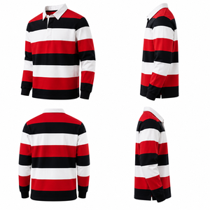 เสื้อรักบี้แขนยาวผู้ชายแบบสั่งทำพิเศษ พร้อมดีไซน์กระเป๋าเสื้อ พิมพ์ลายด้วยความร้อน ระบายอากาศได้ดี ผลิตจากผ้าโพลีเอสเตอร์ 100% รับผลิตแบบ OEM - Product Image 4