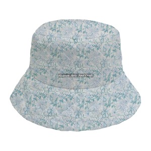 Chapeau Bob Matelassé en Coton Imprimé à la Main Style Ethnique Coloré, Chapeau de Pêcheur Chaud Amincissant le Visage pour l'Extérieur - Product Image 4