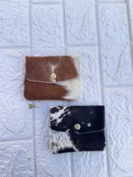 Dompet koin kulit asli untuk kulit sapi, dompet koin kulit asli, dompet Mini modis, dompet hadiah untuk kulit sapi