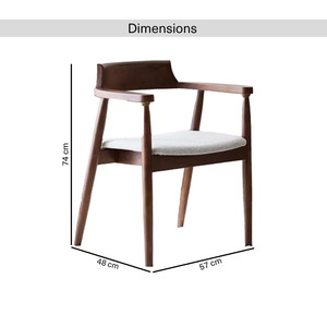 Chaise de salle à manger moderne en bois de manguier avec dossier - Design contemporain pour l'ameublement de la maison - Product Image 6