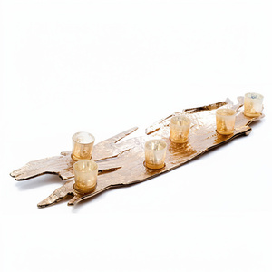 Portavelas de Vidrio Cónicos, Regalo Ideal para Bodas y Fiestas, Adorables Portavelas de Aluminio Hechos a Mano, Elegantes, Venta al Por Mayor - Product Image 1