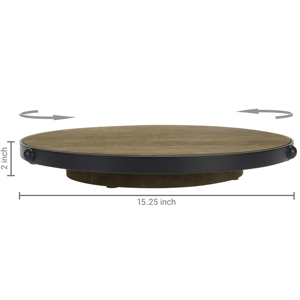 MyGift Millwood Pines 15 \ "Madera Lazy Susan Bestseller Bandeja de servicio Organizador de mesa giratoria - Product Image 4