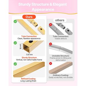 Set di 3 Supporti ad Arco in Metallo Dorato 6/5/4 ft, Struttura Stabile, Facile Montaggio per Matrimoni e Compleanni - Product Image 3