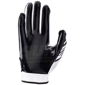 Guantes de Fútbol Americano de Cuero de Alta Calidad Hechos en Pakistán, Transpirables, con Correa de Muñeca Ajustable, Ajuste Cómodo, Cobertura Completa de la Mano - Product Image 3