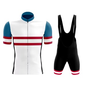 Ensemble de vêtements de cyclisme pour hommes avec maillot de course respirant et short à bretelles rembourré élastique pour les compétitions de cyclisme - Product Image 5