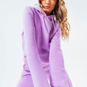 Conjunto deportivo de algodón suave para mujer, con sudadera con capucha y pantalones deportivos para uso diario y fitness, conjunto ligero para mujer. - Product Image 2