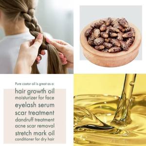 Aceite de Ricino Puro Orgánico Prensado en Frío, Promotor del Crecimiento del Cabello, Engrosador de Pestañas y Cejas, Libre de Hexano - Product Image 6