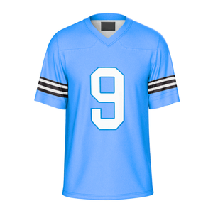 Maillot de football de haute qualité en mesh respirant, personnalisable avec numéro, vêtements d'équipe, impression par sublimation, col en V, manches courtes, maillots de sport - Product Image 4