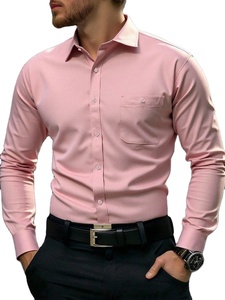 Camisa Formal de Manga Larga con Cuello, 100% Algodón, Camisas de Vestir para Hombre, Manga Larga para Hombre, Uniforme de Trabajo de Calidad - Product Image 3