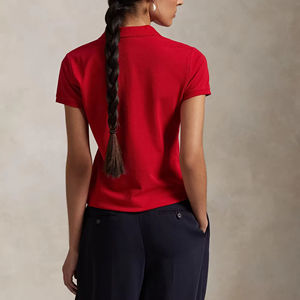 Camiseta polo de alta calidad 100% algodón para mujer y hombre, camiseta polo con diseño de canalé personalizado, fabricante y proveedor OEM ODM de camisetas polo para mujer. - Product Image 6
