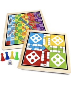 Juego de serpientes y escaleras de madera clásico de alta calidad de Snakes & Ladders Factory Suppliers - Product Image 1