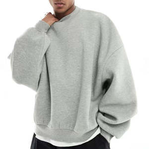 Sweat-shirt à capuche surdimensionné en coton pur de haute qualité pour homme, avec blocs de couleur, épaules tombantes et poche brodée - Product Image 5