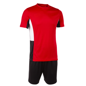 Ensemble maillot et short de football unisexe à empiècements contrastants, col ras du cou, séchage rapide, kits d'entraînement de football, uniforme personnalisé, fournisseur en gros - Product Image 5