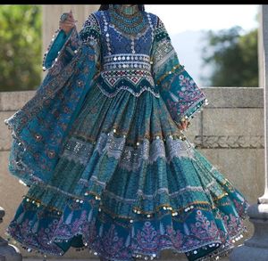 ชุดแต่งงานแบบอัฟกันคุชี ซาลวาร์ คามีซ คุณภาพสูง ขายส่งยอดนิยม ดีไซน์ทันสมัย แต่งลูกไม้ระบาย ระบายอากาศได้ดี สวมใส่สบาย สไตล์วินเทจ - Product Image 2