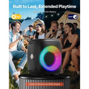 Macchina Karaoke per adulti 4 in altoparlante Bluetooth portatile 2 microfono senza fili - Product Image 5